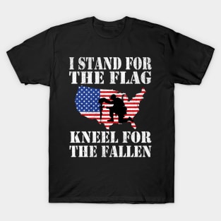 I Stand For The Flag Kneel For The Fallen Memorial Day T-Shirt